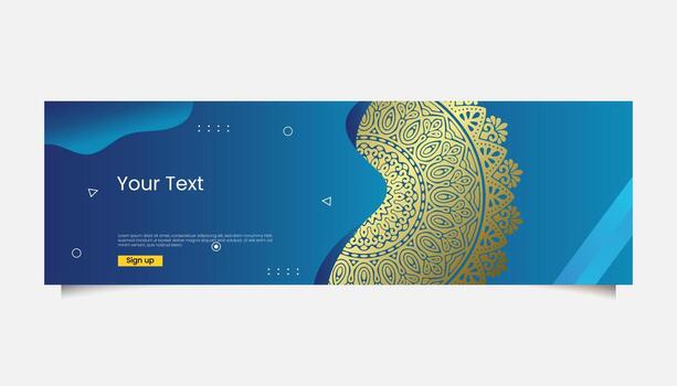 Mandala ornate background for web banner business vector