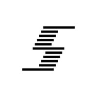 diseño de logotipo de escalera de letra s vector