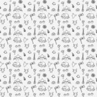 Indian vector icons. seamless pattern with doodle indian icons. you can use this as a background for a wedding card or greeting card