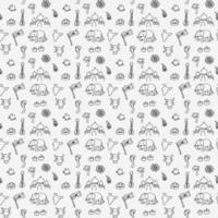 Indian vector icons. seamless pattern with doodle indian icons. you can use this as a background for a wedding card or greeting card