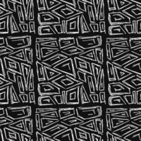 Seamless abstract vector pattern. Doodle vector with abstract design on black background. Vintage abstract pattern, sweet elements background for your project, menu, cafe shop