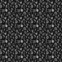 seamless pattern with business set icons. Doodle vector with business icons on black background.Vintage business icons,sweet elements background for your project