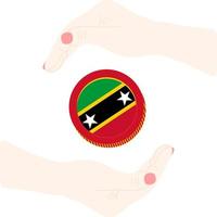 Flag of Saint Kitts and Nevis vector