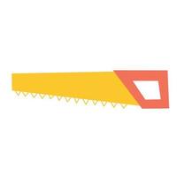 Hand saw on an isolated background. Icon element for design or logo. Building tools. Flat illustration. vector