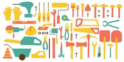 Tools Set Vector Illustration Plastic Model 库存矢量图（免版税