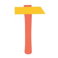 Hammer with a sharp end for repair and construction on an isolated background. Construction or renovation. Construction tools as a design element or logo. vector