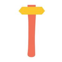 Hammer with a sharp end for repair and construction on an isolated background. Construction or renovation. Element for design icon or logo. vector