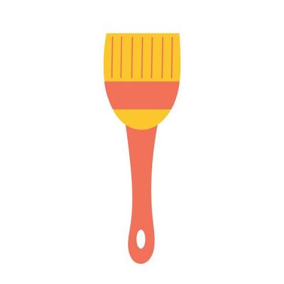 Industrial brush for painting on an isolated background. construction tools as a design element or logo.