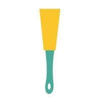 Rectangular spatula on an isolated background. construction tools as a design element or logo. vector