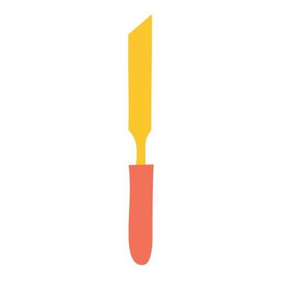 Chisel on an isolated white background. Construction or renovation. Building supplies for as a design element or logo.