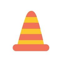 Traffic cone with stripes on an isolated background. Construction or renovation. Building materials for use as a design element or logo. vector