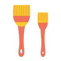 Industrial brushes of different sizes on an isolated background. Construction tools as a design element or logo. vector