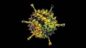 le virus covid-19 mute ou développe une souche. pénétrer dans la tête du corps jusqu'aux poumons et attaquer les poumons, le système respiratoire. concept de coronavirus de rendu 3d. mutation de alpha delta et epsilon omicron video