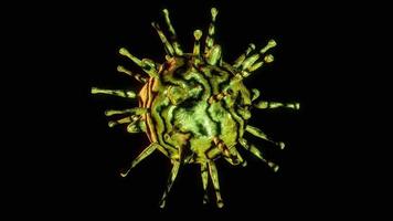 Covid-19-Virus mutiert oder entwickelt einen Stamm. dringen Sie in den Körperkopf in die Lunge ein und greifen Sie die Lunge und das Atmungssystem an. 3D-Rendering-Coronavirus-Konzept. Mutation von Alpha-Delta und Epsilon-Omicron