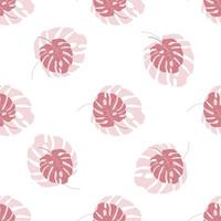 Seamless pattern of monstera leaves for background, vector