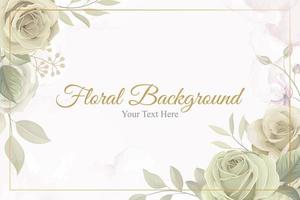 Beautiful flower background with soft colors vector