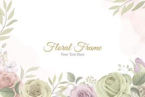 Beautiful flower background with soft colors vector