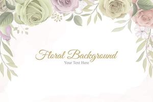 Beautiful flower background with soft colors vector