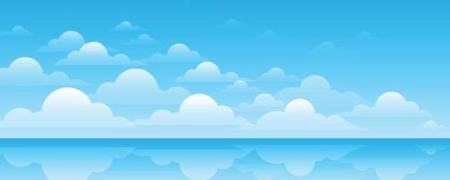 fondo de cielo azul con nubes vector