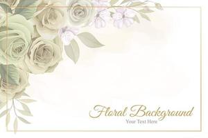 Beautiful flower background with soft colors vector