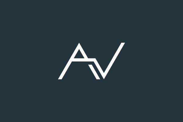 Minimal Letter AV Logo Design Vector