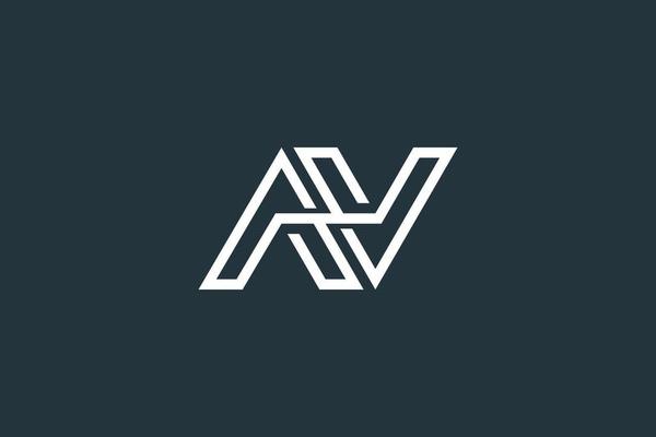 Minimal Letter AV Logo Design Vector Template