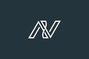 Stylish Letter AV Logo Design Vector