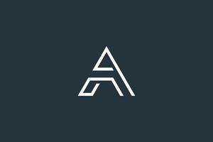 Letter A Minimal Logo Design Vector Template