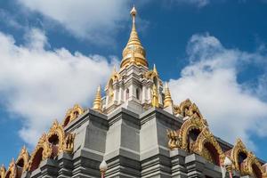 Sinakarintra Stit Mahasantikhiri Pagoda the remembrance monument of his majesty queen mother of Thailand on the top of mountain at Doi Mae Salong, Chiang Rai province of Thailand. photo