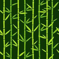 Green Bamboo Grass Pattern. Oriental chinese plant hand drawn vector background