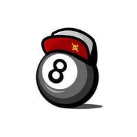 BILLIARD BALL AND HAT vector