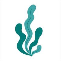 Simple seaweeds hand drawn in doodle style vector