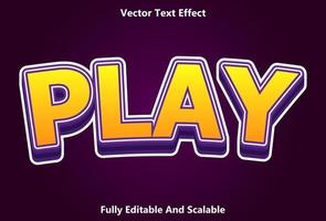 play text effect with purple color editable.