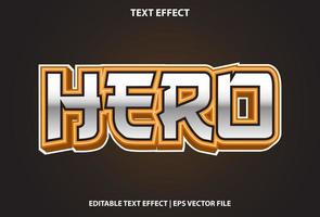 hero text effect with orange gradient for promotion. vector