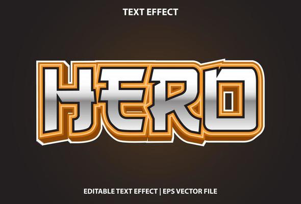 hero text effect with orange gradient for promotion.