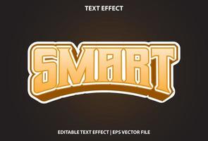 smart text effect with orange gradient for promotion. vector