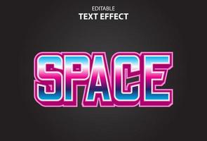 efecto de texto espacial editable a todo color. vector