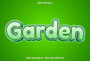 garden text effect with green color.