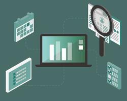análisis de recursos humanos para recopilar y analizar datos de recursos humanos vector