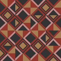 red and brown ethnic pattern with geometric ethnic seamless triangle for fabric pattern vector