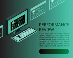 digital Employee performance review banner vector