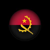 Country Angola. Angola flag. Vector illustration.