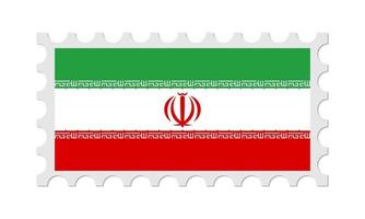 Iran Postage Stamp With Shadow. Vector illustration.