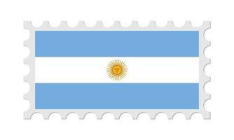 sello postal argentino con sombra. ilustración vectorial
