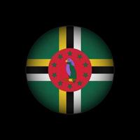 Country Dominica. Dominica flag. Vector illustration.