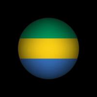 Country Gabon. Gabon flag. Vector illustration.