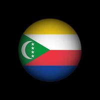 Country Comoros. Comoros flag. Vector illustration.