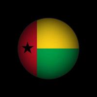 Country Guinea-Bissau. Guinea-Bissau flag. Vector illustration.