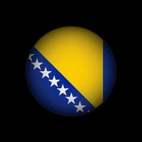 Country Bosnia and Herzegovina. Bosnia and Herzegovina flag. Vector illustration.