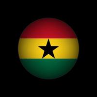 Country Ghana. Ghana flag. Vector illustration.